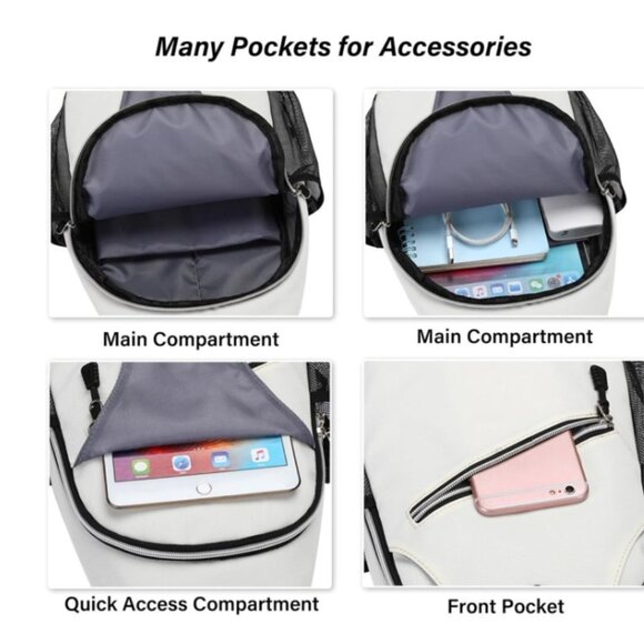 NEW Mosiso Sling Backpack Multipurpose Crossbody Bag in Ivory - Picture 4 of 6